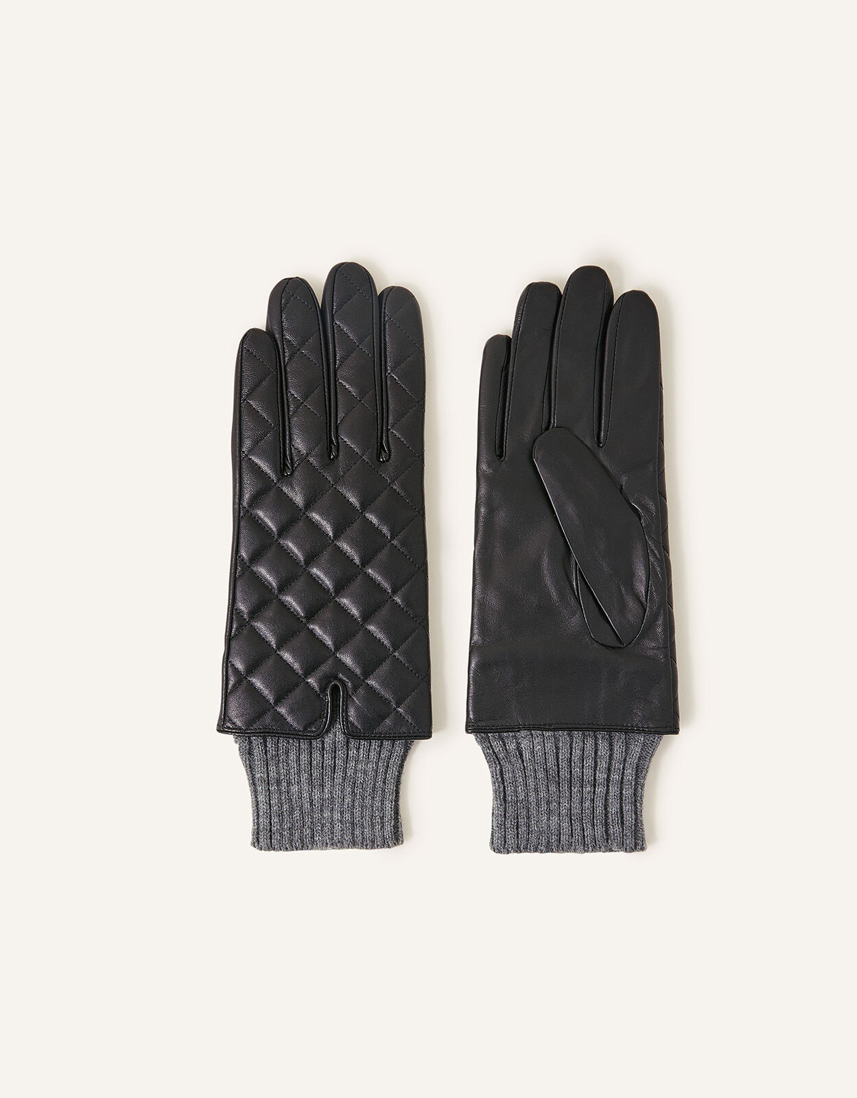 Leather Gloves for Women Fingerless Gloves Mittens Knitted