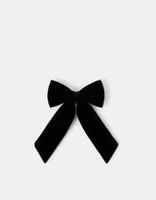 Velvet Bow Barrette Hair Clip, , large