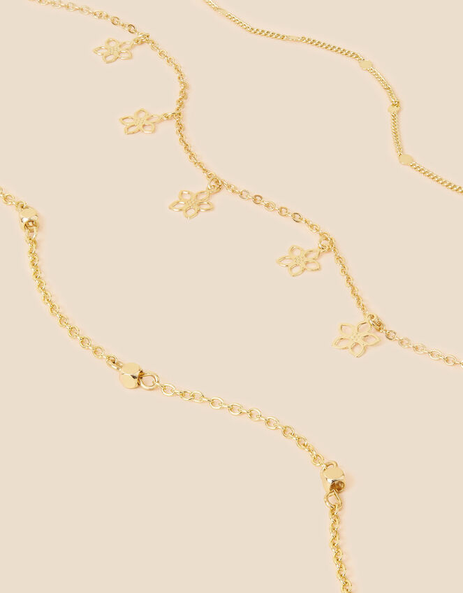 Flower Chain Anklets Set of Three, , large