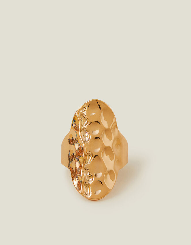 Textured Oval Ring Gold, Gold (GOLD), large