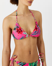 Tropical Triangle Bikini Top, Pink (PINK), large
