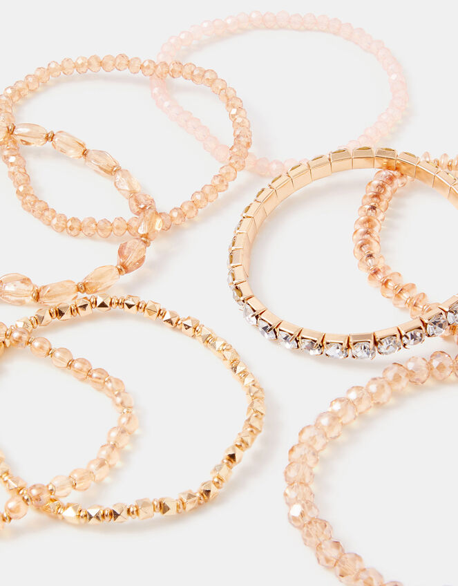 8-Pack Beaded Stretch Bracelets, , large
