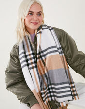 London Check Blanket Scarf, , large