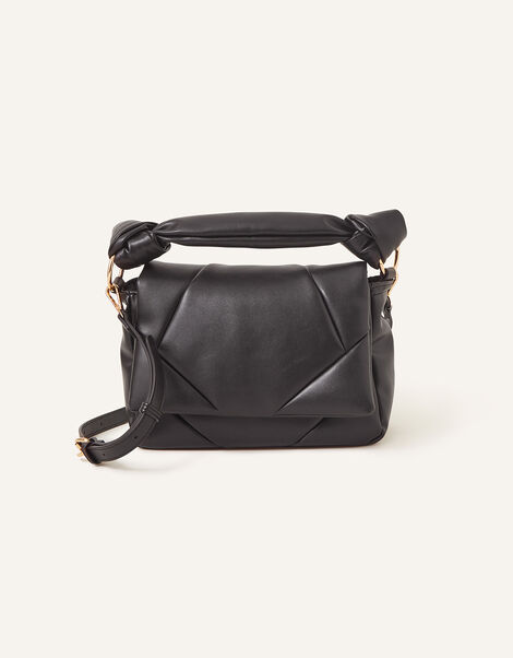 Quilted Handheld Cross-Body Bag, Black (BLACK), large