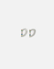 Sterling Silver Rainbow Hoops, , large