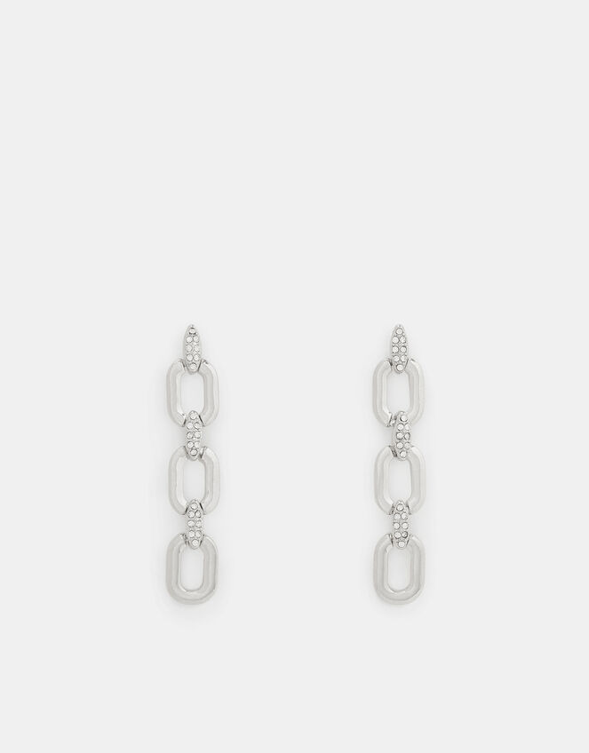 Diamant&eacute; Chain Link Drop Earrings, , large