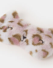 Fluffy Leopard Eye Mask, , large