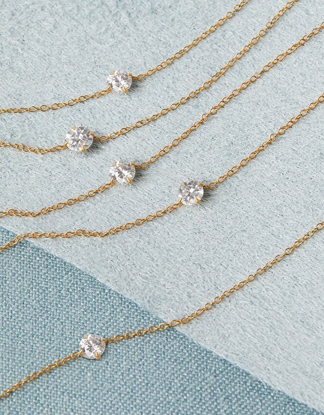 Lab Grown Diamond 0.1ct Chain Bracelet 9ct Gold, , large