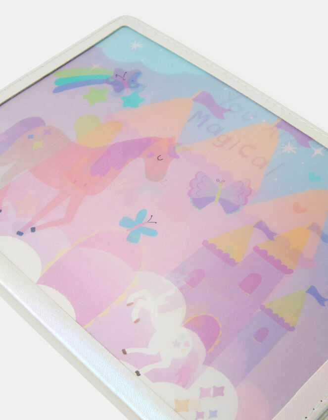 Girls 3D Unicorn Notebook & Pencil Set, , large