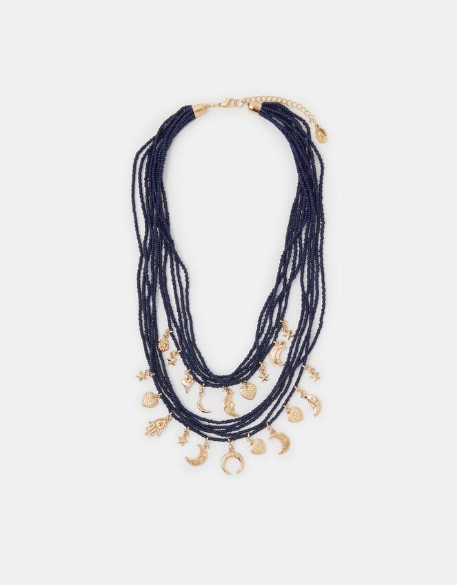 Celestial Charm Bead Layered Necklace, , large