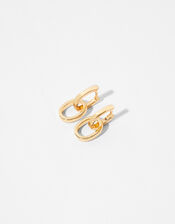 Gold-Plated Link Drop Earrings, , large