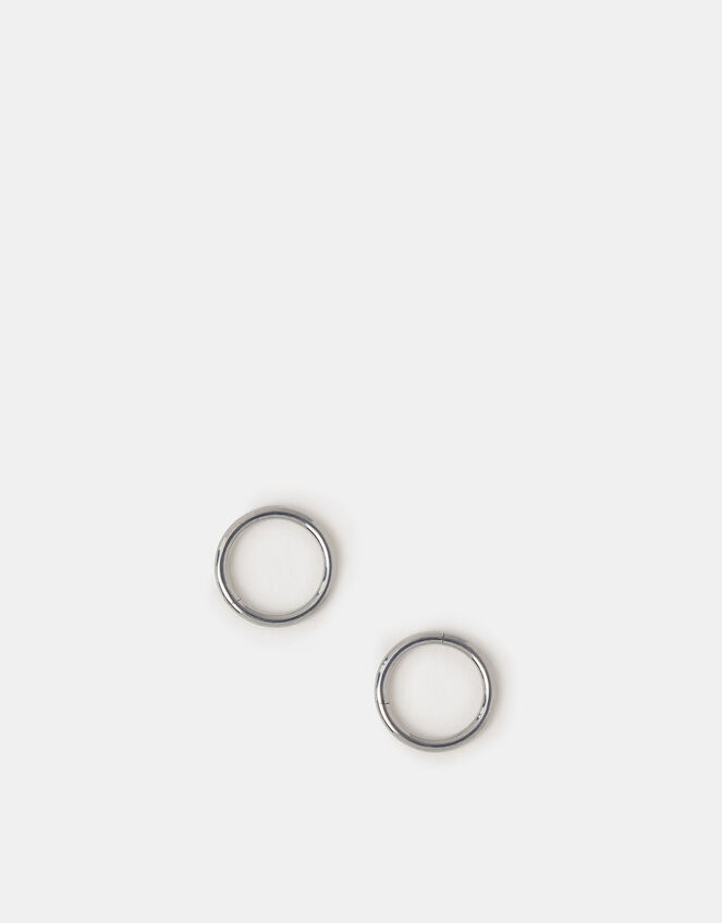 8mm Titanium Clicker Hoop Earrings, , large