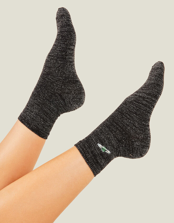 Sparkle Planet Embroidered Socks, , large
