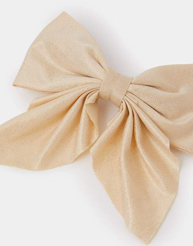 Girls Sparkle Bow Barrette Hair Clip, , large