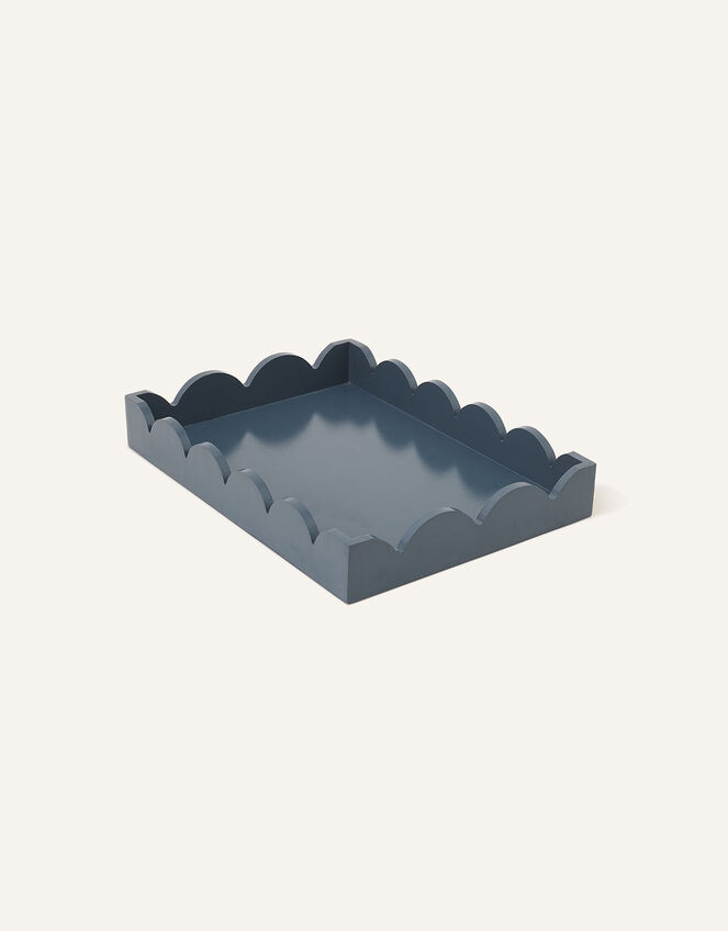 Medium Scallop Tray, Blue (PETROL), large