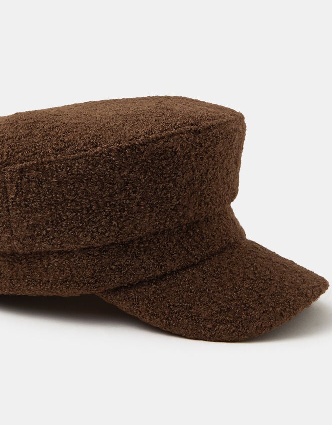 Boucle Baker Boy Hat, Brown (CHOCOLATE), large