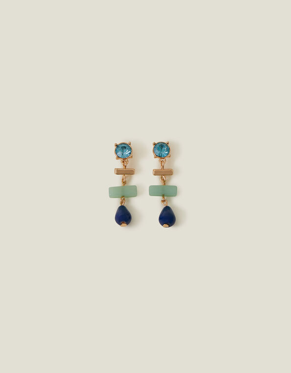 Mixed Stone Drop Earrings, , large