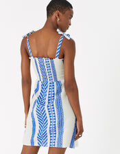 Jacquard Bandeau Dress, Blue (BLUE), large
