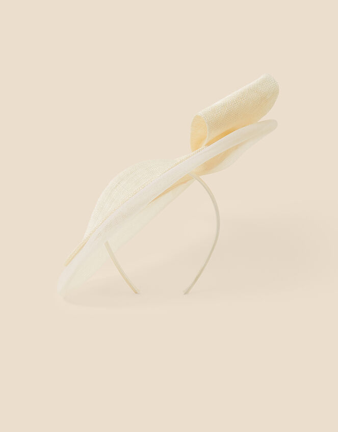 Bow Sin Disc Fascinator, Ivory (IVORY), large