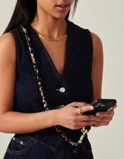 Twisted Leopard Print Phone Strap, , large