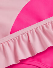Girls Colourblock Bikini Set, Pink (PINK), large