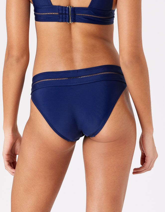 Ladder Detail Bikini Briefs with Recycled Polyester, Blue (NAVY), large