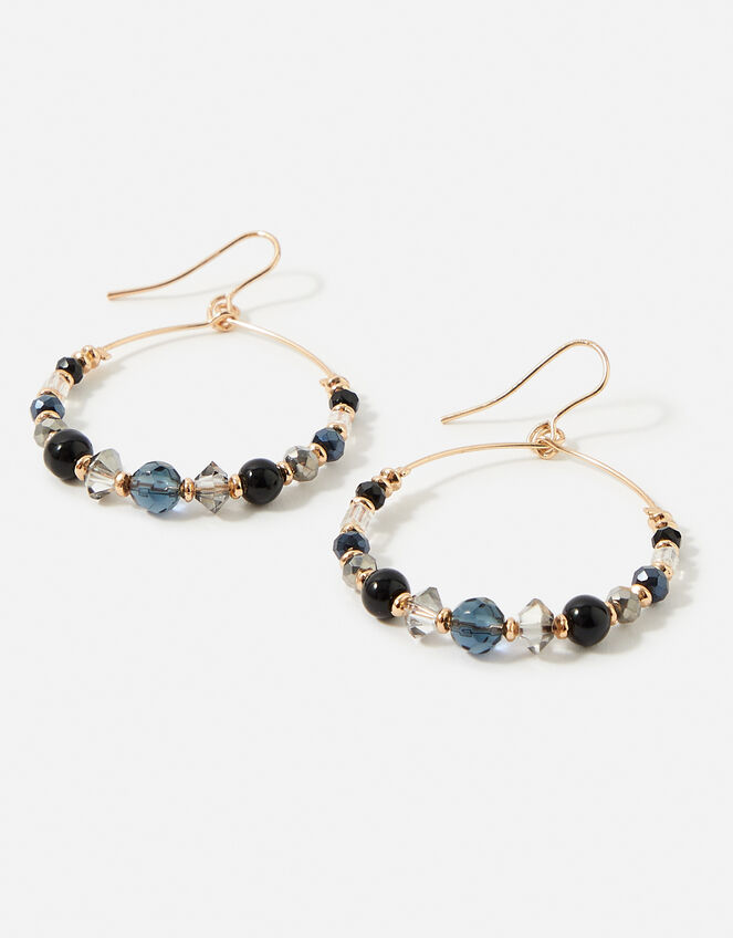 Beaded Hoop Earrings, , large