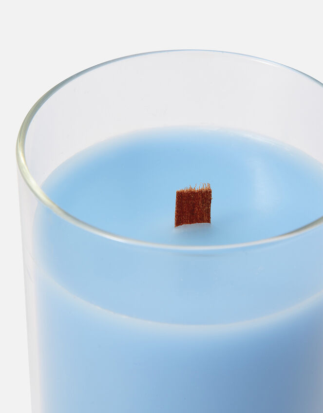 Wooden Wick Candle Jar, Blue (BLUE), large