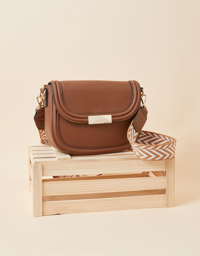 Webbing Saddle Bag, Tan (TAN), large