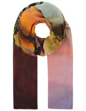 Savannah Watercolour Landscape Print Scarf, , large