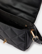 Alani Quilted Cross-Body Bag, Black (BLACK), large