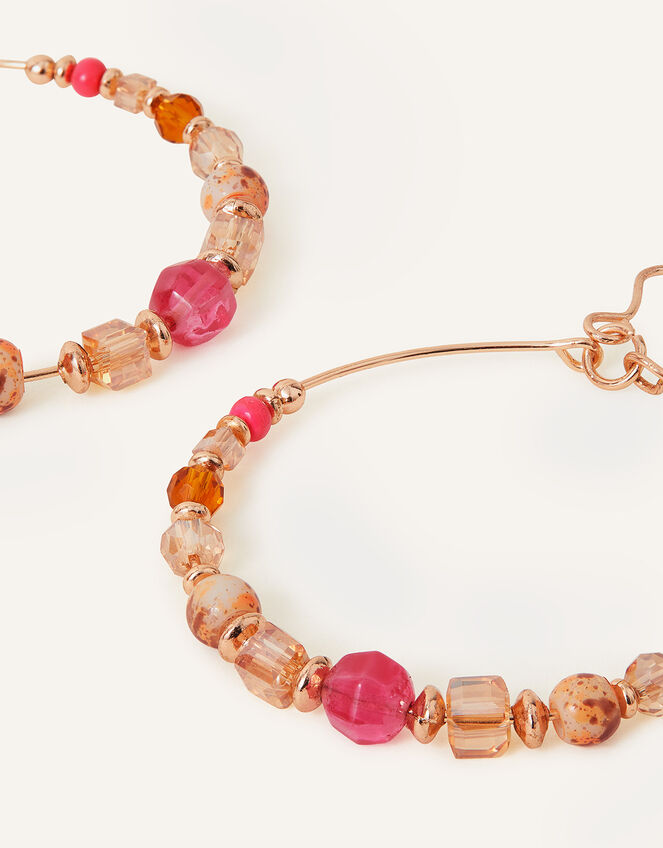 Beaded Hoop Earrings, , large