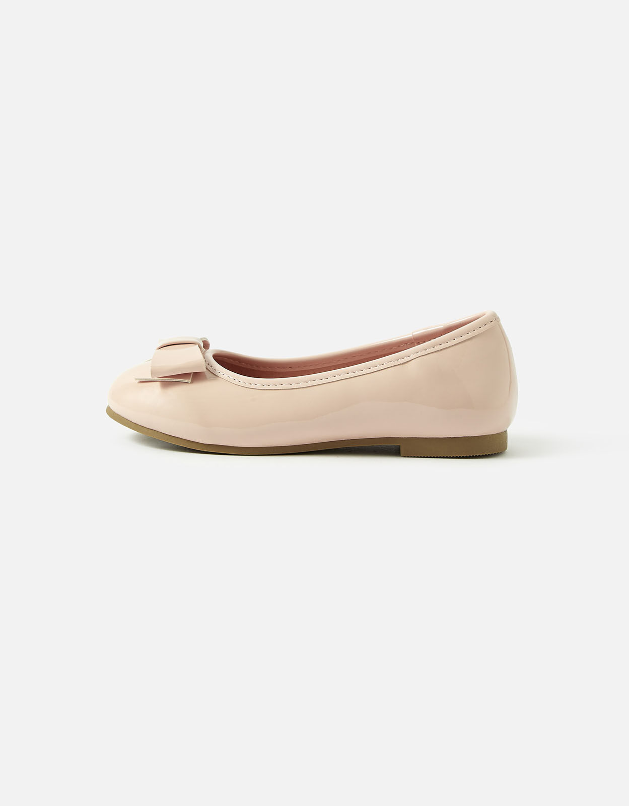 Girls Patent Bow Ballerina Flats Pink