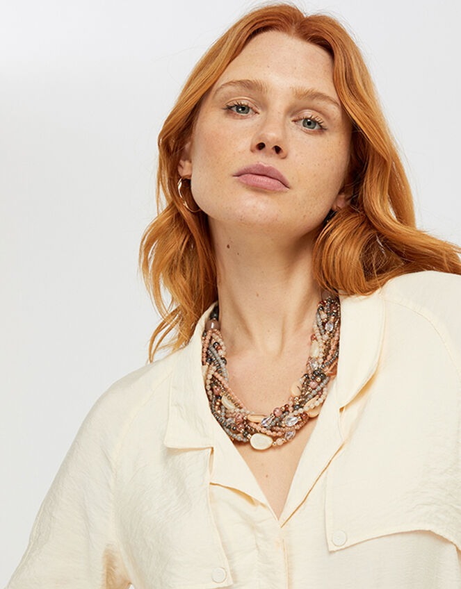 Gemma Beaded Bib Necklace, , large