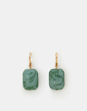Resin Hoop Drop Earrings, , large
