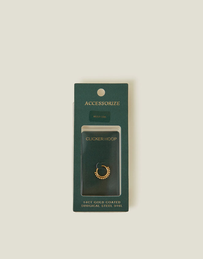 14ct Gold-Plated Surgical Steel Septum Hoop, , large