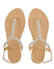 Santorini Crystal Sandals, Gold (GOLD), large