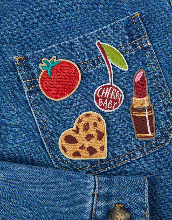 4-Pack Cherry Baby Embroidered Iron-On Patches, , large