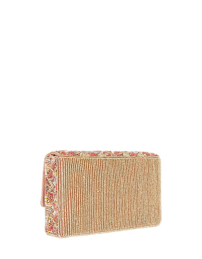 Floral Tile Embellished Clutch Bag, , large