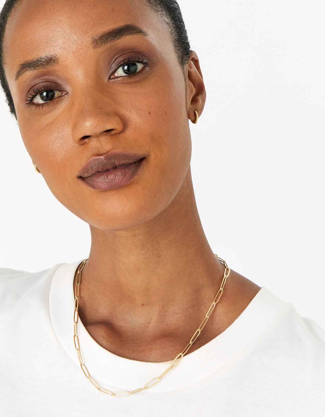 14ct Gold Plated Oval Link Chain Necklace