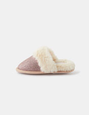 Glitter Mule Slippers, Purple (PURPLE), large