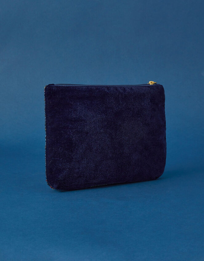 Star Velvet Beaded Pouch, , large