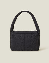 Floral Quilted Shoulder Bag, , large