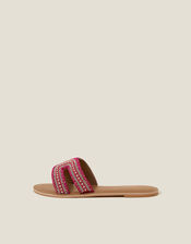 Embellished Cut-Out Slide Sandals Pink, Pink (PINK), large