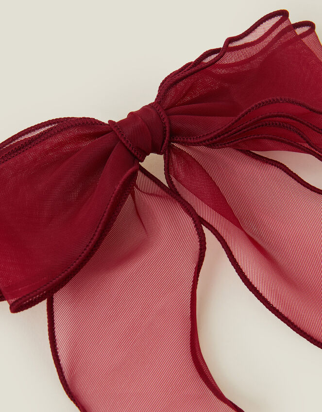 Organza Bow Hair Clip, , large