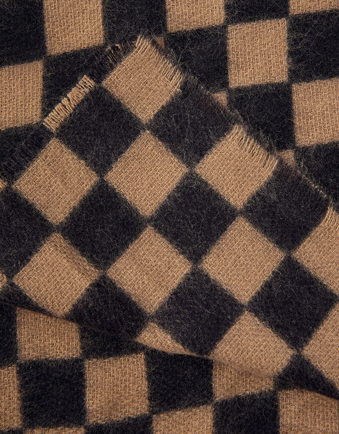 Checkerboard Blanket Scarf, , large