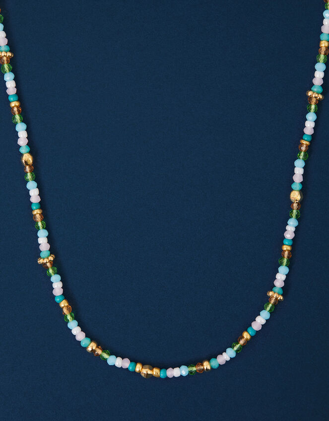 14ct Gold-Plated Sparkle Bead Necklace, , large