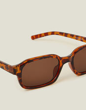Mini Crystal Tortoiseshell Square Sunglasses, , large