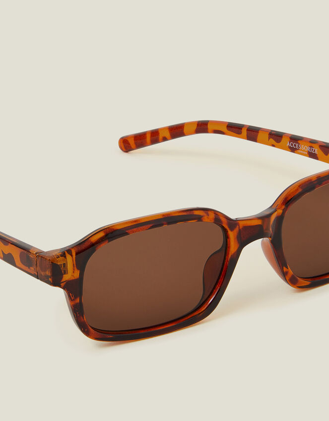 Mini Crystal Tortoiseshell Square Sunglasses, , large