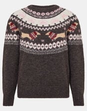 Sausage Dog Christmas Jumper, Brown (BROWN), large